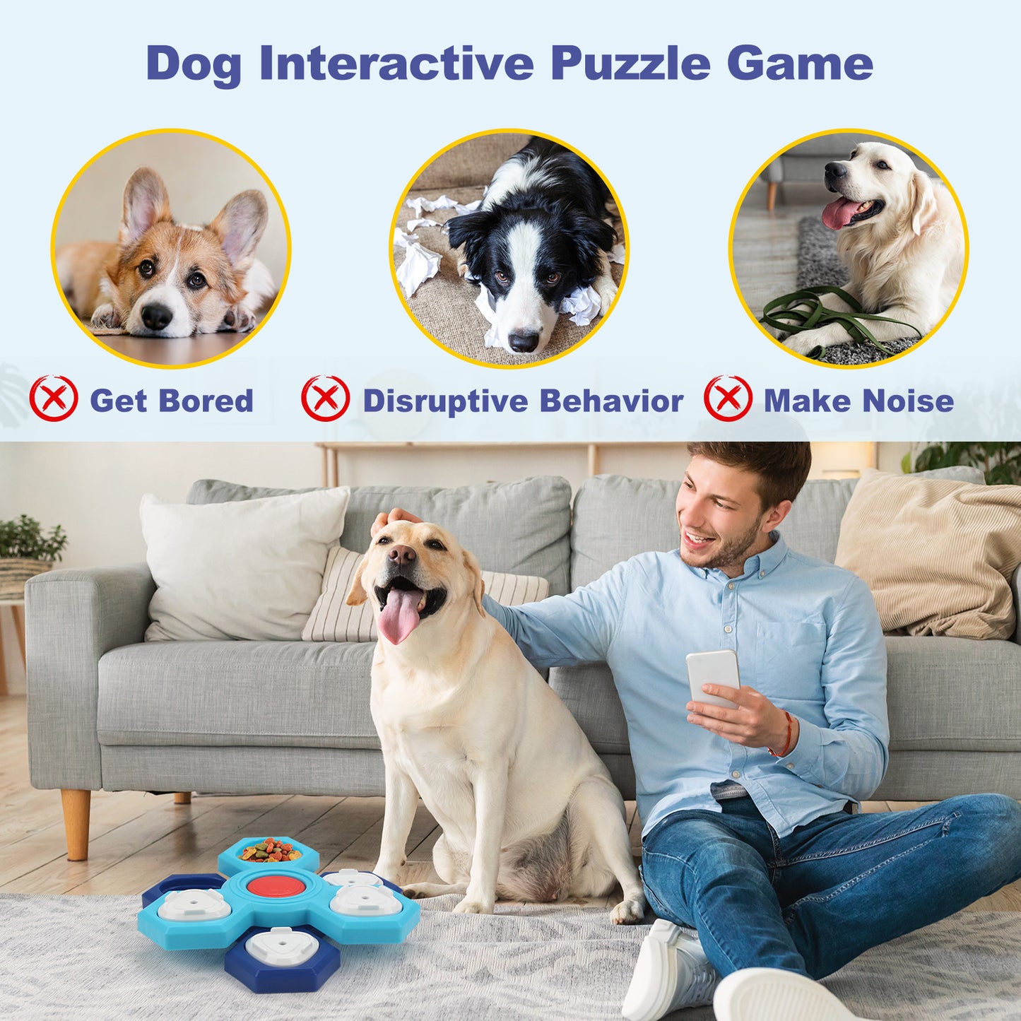 Puzzelbak voor Labradoodle & Cockapoo — 4 lagen